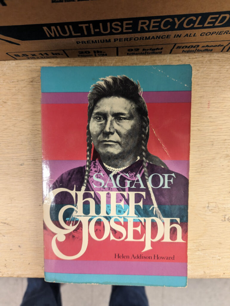 The cover of Saga of Chief Joseph by Helen Addison Howard.