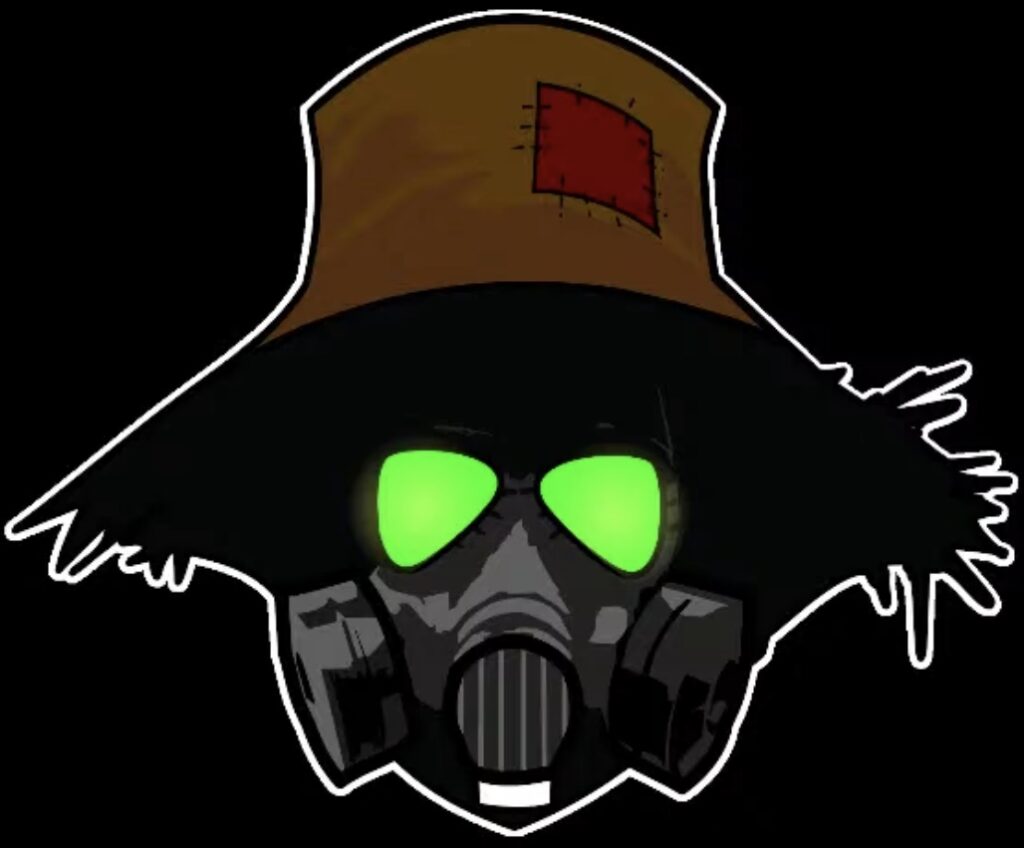 RevScarecrow's avatar, a gas mask with a scarecrow hat.